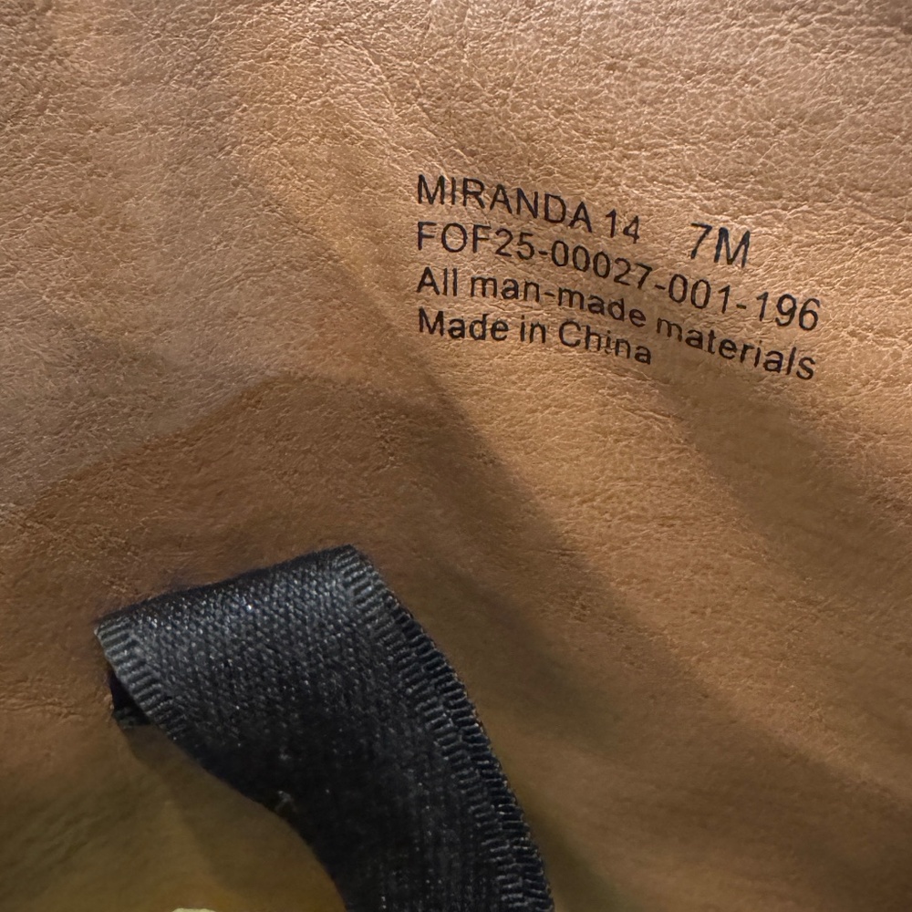 FRYE & CO MIRANDA 14 VEGAN ANTIQUED LEATHER CAMPUS BANANA KNEE HIGH TALL BOOT - Picture 16 of 16